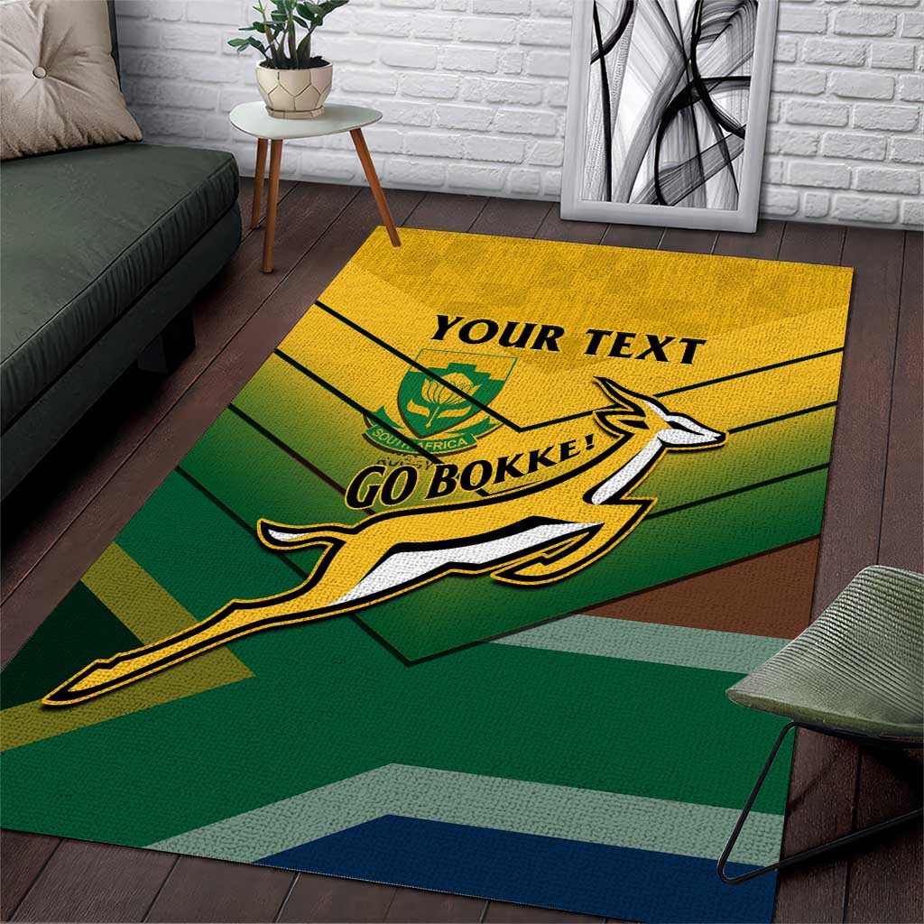 Springboks Pattern Custom South Africa Rugby Area Rug Springboks Go Champions African ...