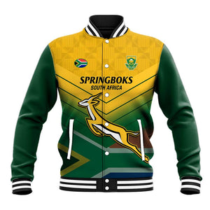 Custom South Africa Rugby Baseball Jacket Springboks Go Champions African Pattern LT14