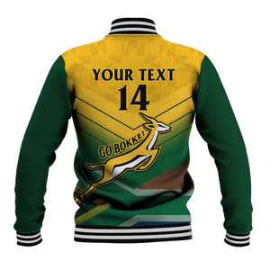 Custom South Africa Rugby Baseball Jacket Springboks Go Champions African Pattern LT14