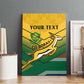 Custom South Africa Rugby Canvas Wall Art Springboks Go Champions African Pattern