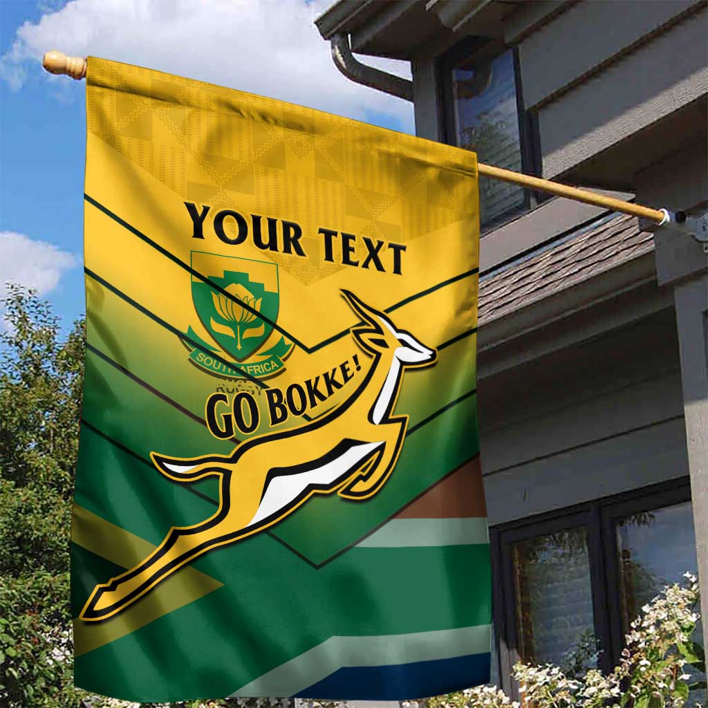 Custom South Africa Rugby Garden Flag Springboks Go Champions African Pattern