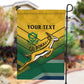 Custom South Africa Rugby Garden Flag Springboks Go Champions African Pattern