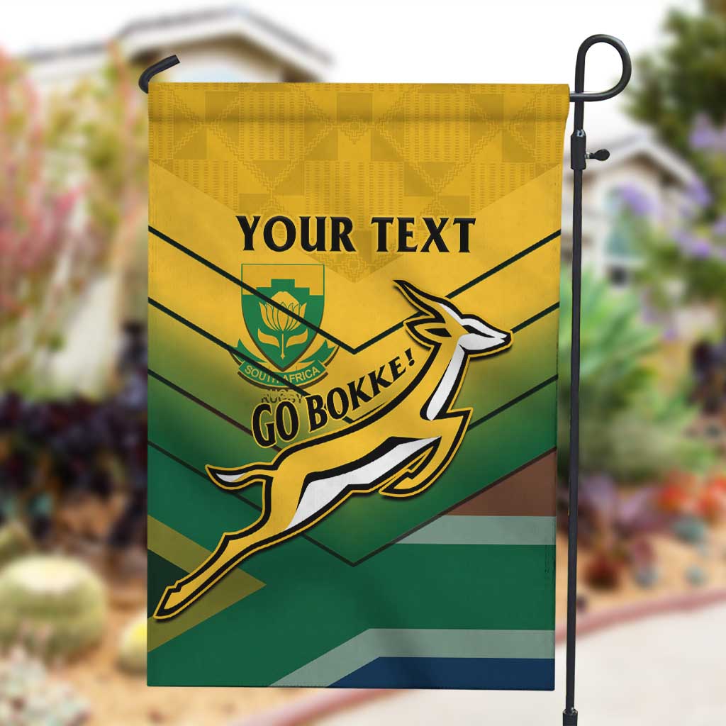 Custom South Africa Rugby Garden Flag Springboks Go Champions African Pattern