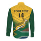 Custom South Africa Rugby Long Sleeve Button Shirt Springboks Go Champions African Pattern
