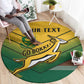 Custom South Africa Rugby Round Carpet Springboks Go Champions African Pattern