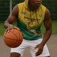 Custom South Africa Rugby Sleeveless Hoodie Springboks Go Champions African Pattern - African Pride