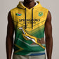 Custom South Africa Rugby Sleeveless Hoodie Springboks Go Champions African Pattern - African Pride