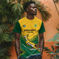 Custom South Africa Rugby T shirt Springboks Go Champions African Pattern