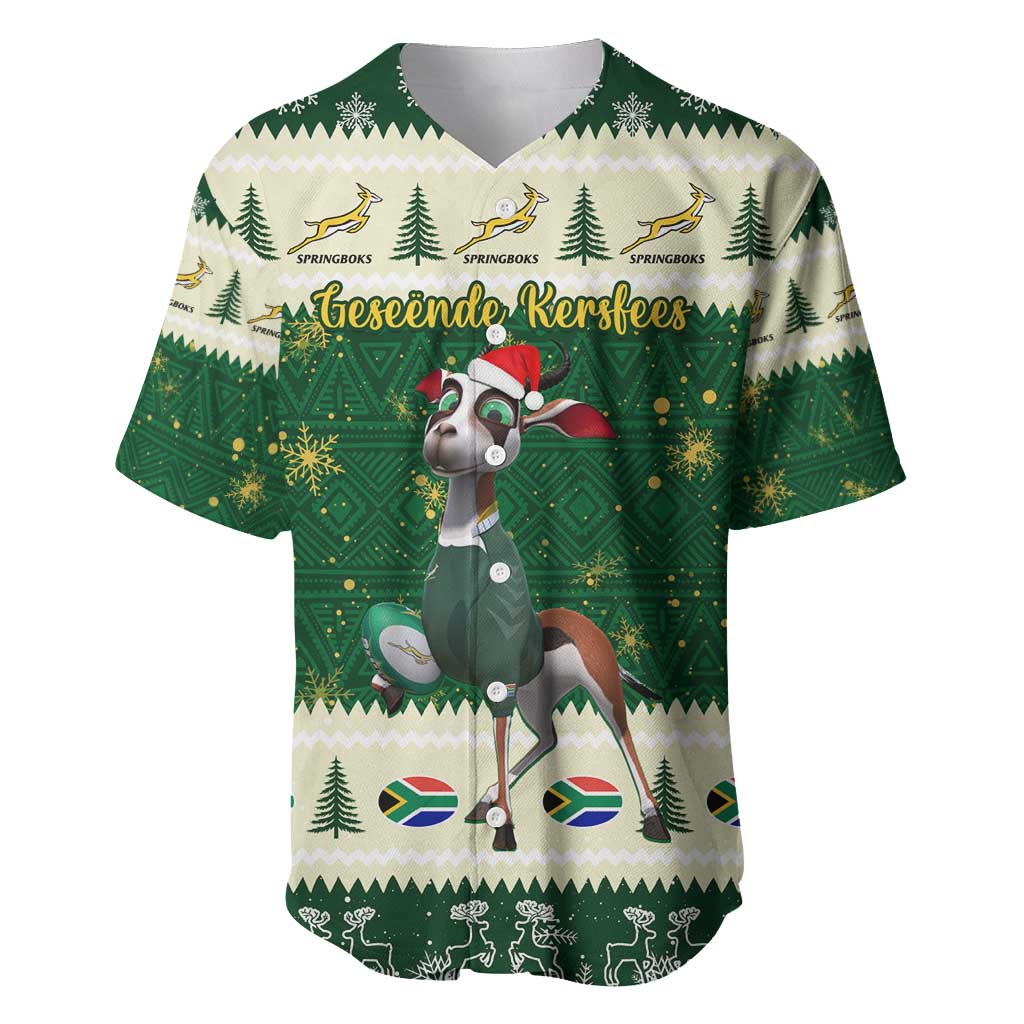 Custom South Africa Rugby Christmas Baseball Jersey Geseende Kersfees ...