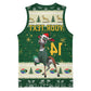 Custom South Africa Rugby Christmas Basketball Jersey Geseende Kersfees Springboks African Pattern - African Pride
