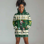 Custom South Africa Rugby Christmas Hoodie Dress Geseende Kersfees Springboks African Pattern