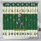Custom South Africa Rugby Christmas Shower Curtain Geseende Kersfees Springboks African Pattern