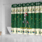 Custom South Africa Rugby Christmas Shower Curtain Geseende Kersfees Springboks African Pattern