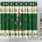 Custom South Africa Rugby Christmas Shower Curtain Geseende Kersfees Springboks African Pattern