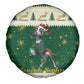 Custom South Africa Rugby Christmas Spare Tire Cover Geseende Kersfees Springboks African Pattern