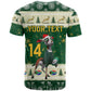 Custom South Africa Rugby Christmas T shirt Geseende Kersfees Springboks African Pattern