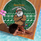 Personalised South Africa Christmas Beach Blanket Cool Santa Claus With South African Map