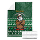 Personalised South Africa Christmas Blanket Cool Santa Claus With South African Map