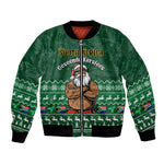 Personalised South Africa Christmas Bomber Jacket Cool Santa Claus With South African Map