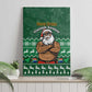 Personalised South Africa Christmas Canvas Wall Art Cool Santa Claus With South African Map
