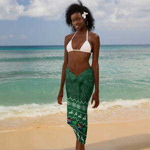 Personalised South Africa Christmas Sarong Cool Santa Claus With South African Map