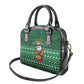 Personalised South Africa Christmas Shoulder Handbag Cool Santa Claus With South African Map