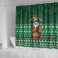Personalised South Africa Christmas Shower Curtain Cool Santa Claus With South African Map