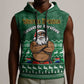 Personalised South Africa Christmas Sleeveless Hoodie Cool Santa Claus With South African Map - African Pride