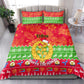 Personalised Eritrea Christmas Bedding Set Eritrean Olive Santa Claus Merry Xmas