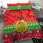 Personalised Eritrea Christmas Bedding Set Eritrean Olive Santa Claus Merry Xmas