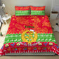 Personalised Eritrea Christmas Bedding Set Eritrean Olive Santa Claus Merry Xmas