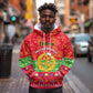 Personalised Eritrea Christmas Hoodie Eritrean Olive Santa Claus Merry Xmas