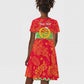 Personalised Eritrea Christmas Kid Short Sleeve Dress Eritrean Olive Santa Claus Merry Xmas