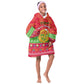 Personalised Eritrea Christmas KId Wearable Blanket Hoodie Eritrean Olive Santa Claus Merry Xmas