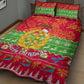 Personalised Eritrea Christmas Quilt Bed Set Eritrean Olive Santa Claus Merry Xmas