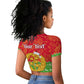 Personalised Eritrea Christmas Raglan Cropped T shirt Eritrean Olive Santa Claus Merry Xmas