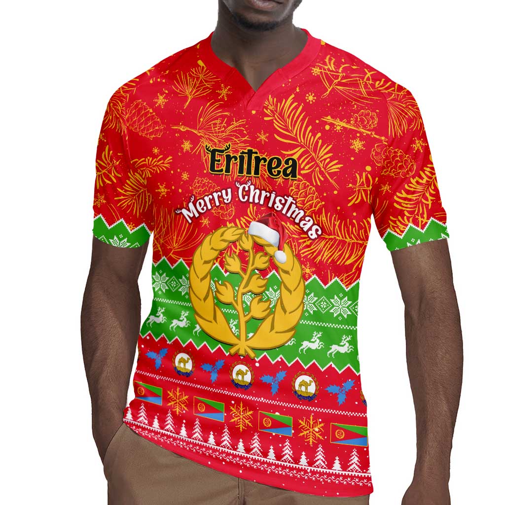 Personalised Eritrea Christmas Rugby Jersey Eritrean Olive Santa Claus Merry Xmas