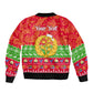 Personalised Eritrea Christmas Sleeve Zip Bomber Jacket Eritrean Olive Santa Claus Merry Xmas