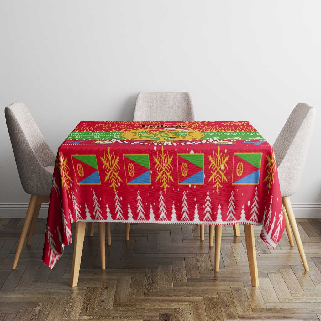 Personalised Eritrea Christmas Tablecloth Eritrean Olive Santa Claus Merry Xmas