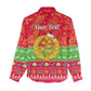 Personalised Eritrea Christmas Women Casual Shirt Eritrean Olive Santa Claus Merry Xmas LT14