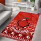 Personalised Canada Christmas Area Rug Maple Leaf Santa With Map Merry Xmas