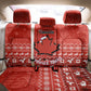 Personalised Canada Christmas Back Car Seat Cover Maple Leaf Santa With Map Merry Xmas