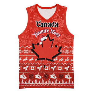 Personalised Canada Christmas Basketball Jersey Maple Leaf Santa With Map Merry Xmas - African Pride