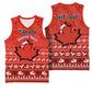 Personalised Canada Christmas Basketball Jersey Maple Leaf Santa With Map Merry Xmas - African Pride