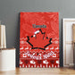 Personalised Canada Christmas Canvas Wall Art Maple Leaf Santa With Map Merry Xmas