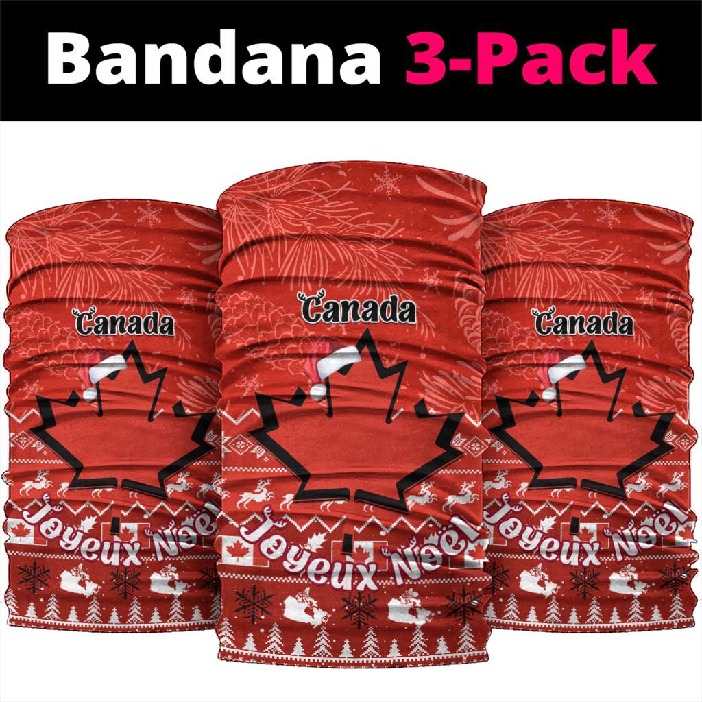 Canada Christmas Neck Gaiter Maple Leaf Santa Map Merry Xmas LT14