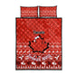 Personalised Canada Christmas Quilt Bed Set Maple Leaf Santa With Map Merry Xmas