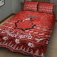 Personalised Canada Christmas Quilt Bed Set Maple Leaf Santa With Map Merry Xmas