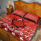 Personalised Canada Christmas Quilt Bed Set Maple Leaf Santa With Map Merry Xmas