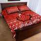 Personalised Canada Christmas Quilt Bed Set Maple Leaf Santa With Map Merry Xmas